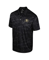 Men's Colosseum Black Colorado Buffaloes Daly Print Polo Shirt