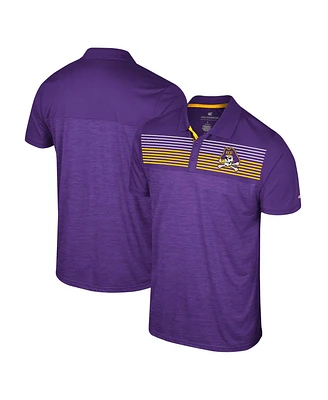 Men's Colosseum Purple Ecu Pirates Langmore Polo Shirt