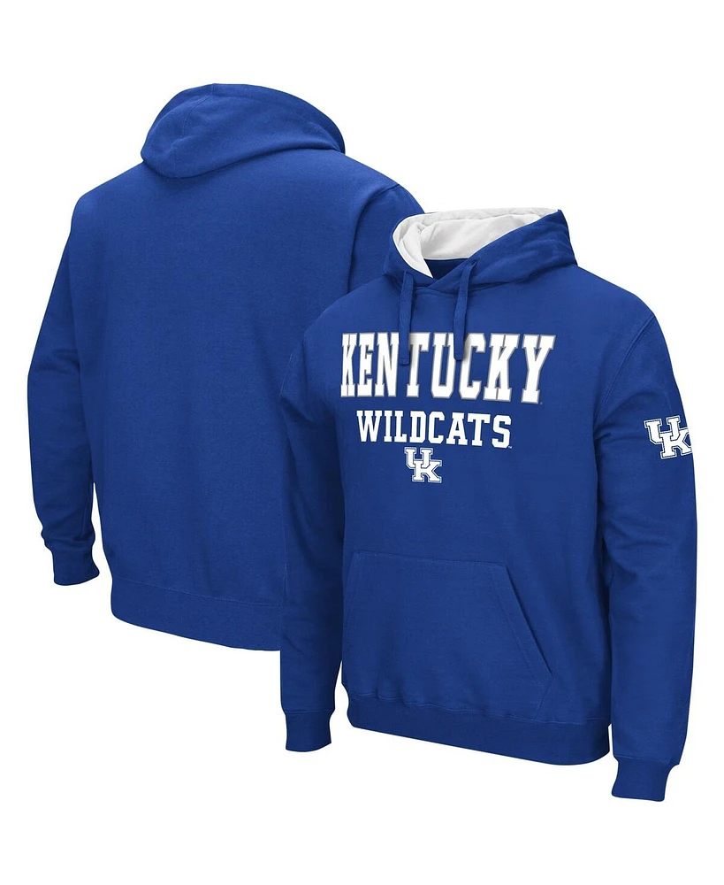 Men's Colosseum Royal Kentucky Wildcats Sunrise Pullover Hoodie