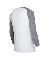 Men's Concepts Sport White, Charcoal Charlotte Fc Concord Henley Raglan Long Sleeve T-shirt