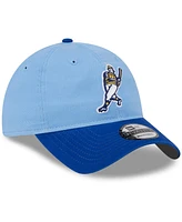 Youth Boys and Girls New Era Light Blue Milwaukee Brewers 2024 Batting Practice 9TWENTY Adjustable Hat