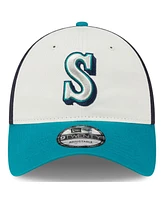 Youth Boys and Girls New Era Cream Seattle Mariners 2024 Batting Practice 9TWENTY Adjustable Hat