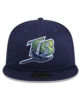 New Era Men's Navy Tampa Bay Rays 2024 Batting Practice 59FIFTY Fitted Hat