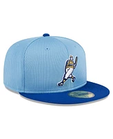 New Era Men's Light Blue Milwaukee Brewers 2024 Batting Practice 59FIFTY Fitted Hat