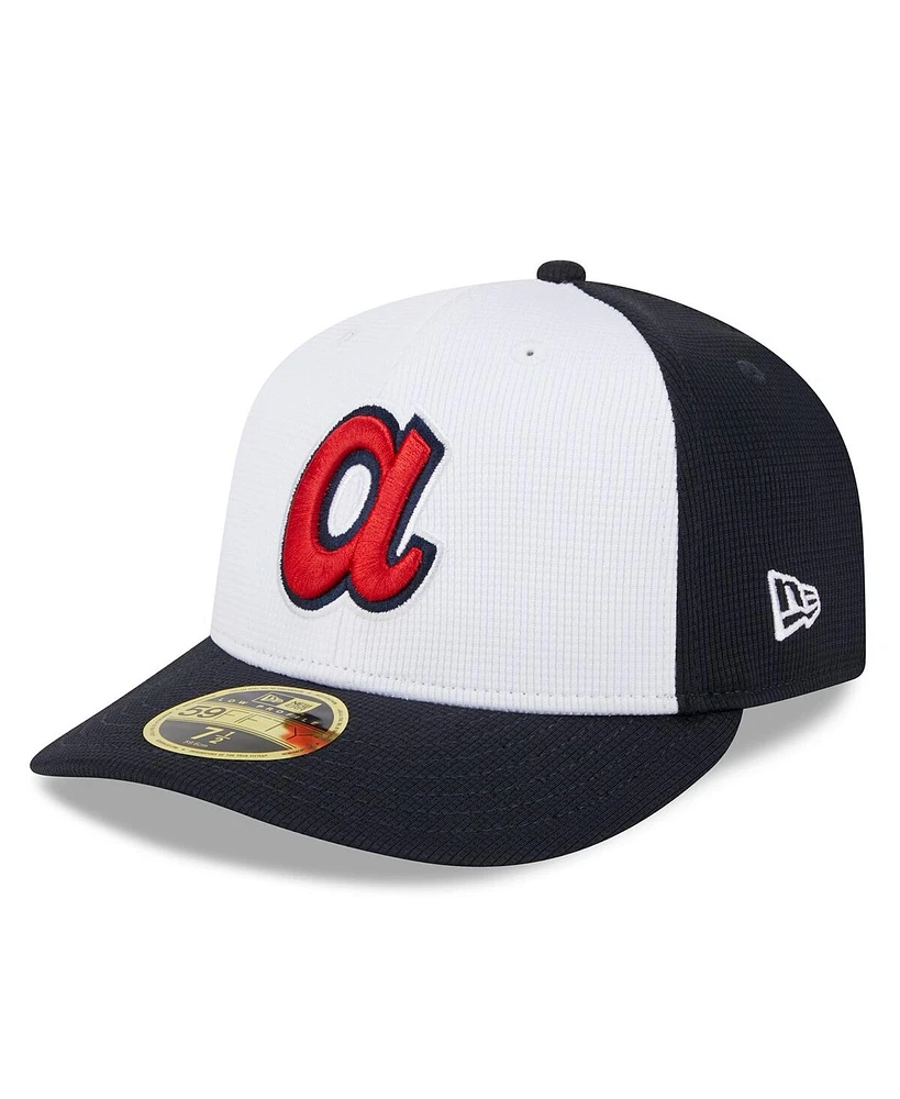 Men's New Era White Atlanta Braves 2024 Batting Practice Low Profile 59FIFTY Fitted Hat