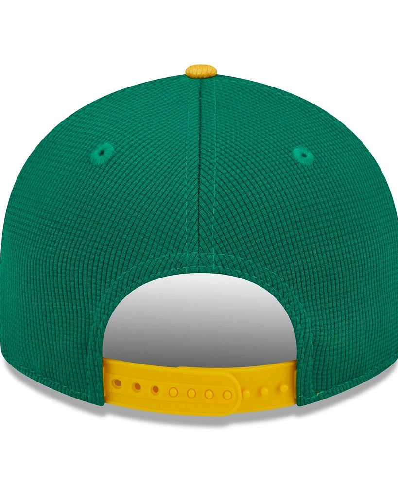 Men's New Era Kelly Green Oakland Athletics 2024 Batting Practice Low Profile 9FIFTY Snapback Hat