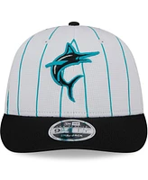 Men's New Era White Miami Marlins 2024 Batting Practice Low Profile 9FIFTY Snapback Hat