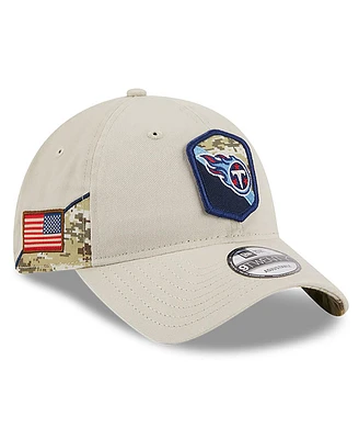 Men's New Era Stone Tennessee Titans 2023 Salute To Service 9TWENTY Adjustable Hat