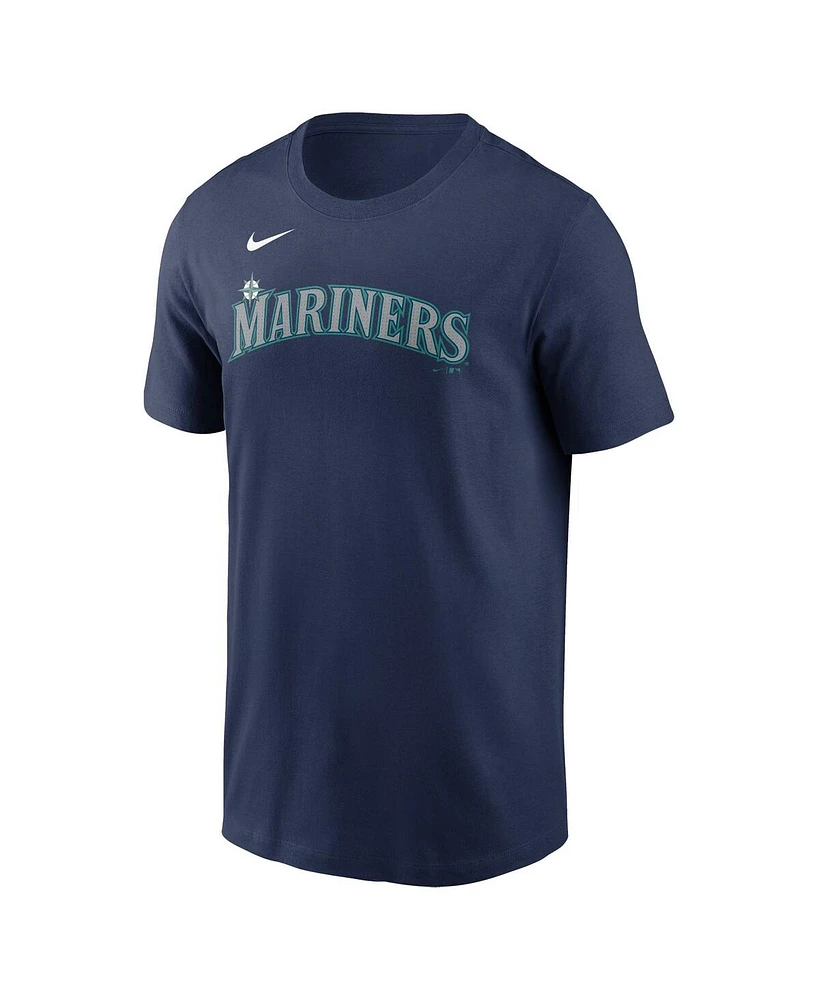 Men's Nike Navy Seattle Mariners Fuse Wordmark T-shirt