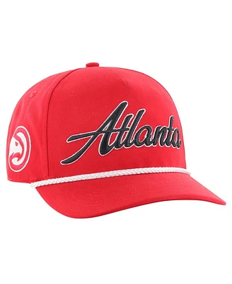 Men's '47 Brand Red Atlanta Hawks Overhand Logo Hitch Adjustable Hat