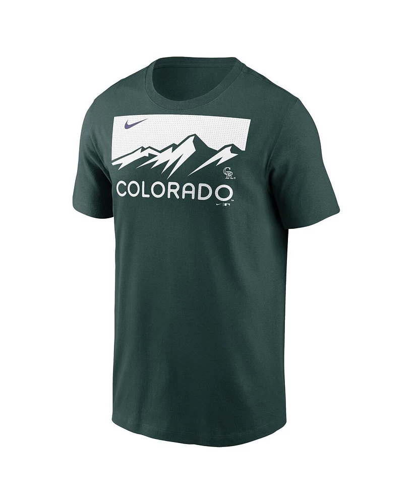 Men's Nike Green Colorado Rockies City Connect Wordmark T-shirt