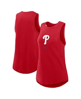 Women's Nike Red Philadelphia Phillies Legacy Icon High Neck Fashion Tank Top