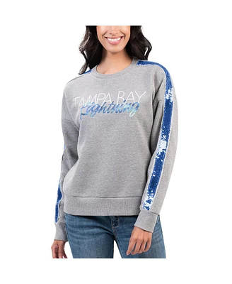 Women's G-iii 4Her by Carl Banks Gray Tampa Bay Lightning Penalty Box Pullover Sweatshirt