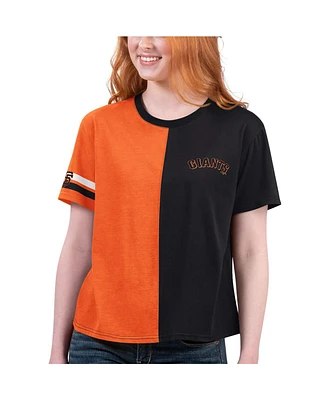 Women's Starter Black, Orange San Francisco Giants Power Move T-shirt