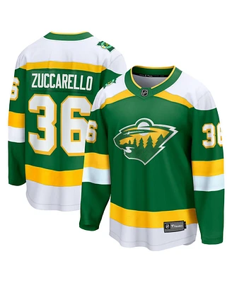 Men's Fanatics Mats Zuccarello Green Minnesota Wild Alternate Premier Breakaway Player Jersey