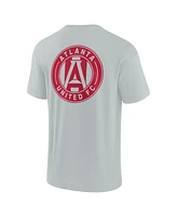 Men's Fanatics Signature Gray Atlanta United Fc Oversized Logo T-shirt