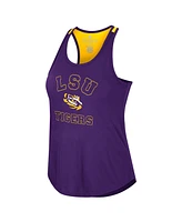 Women's Colosseum Purple Lsu Tigers 10 Days Racerback Scoop Neck Tank Top