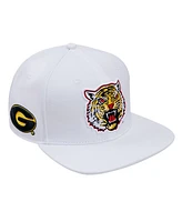 Men's Pro Standard White Grambling Tigers Mascot Evergreen Wool Snapback Hat