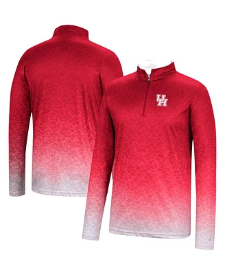 Men's Colosseum Red Houston Cougars Walter Quarter-Zip Windshirt