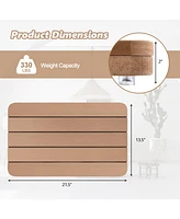 21.5" x 13.5" Bath Mat Waterproof Hips Spa Shower with Non Slip Foot Pads