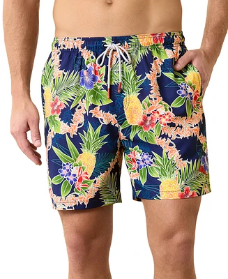 Tommy Bahama Men's Naples Lei Paradise Drawstring 6" Swim Trunks