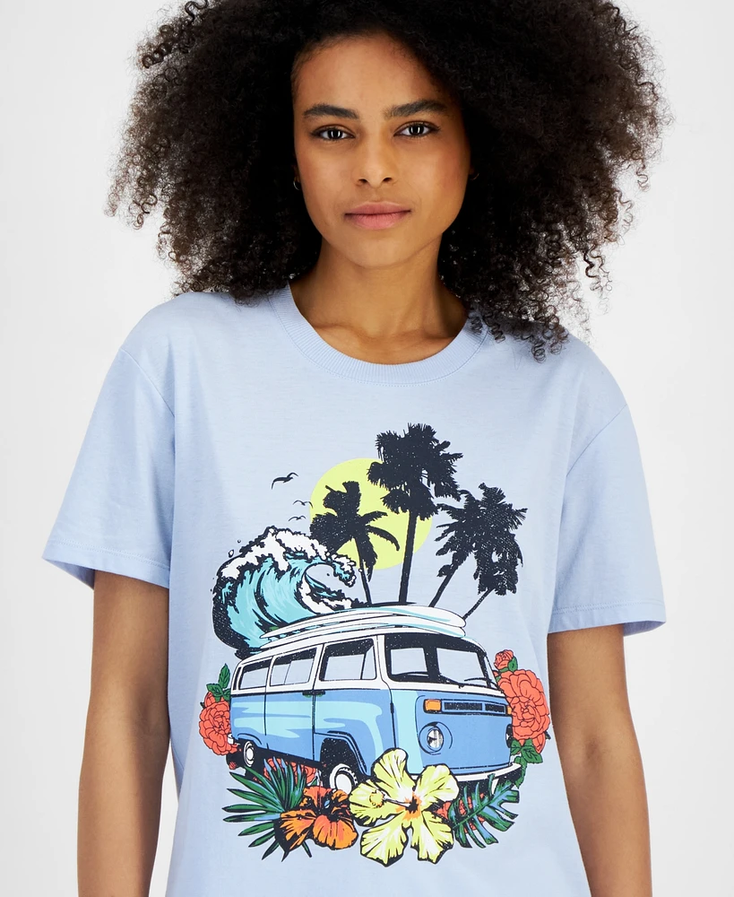 Self Esteem Juniors' Surf Graphic T-Shirt