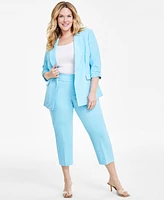 I.n.c. International Concepts Plus Mid-Rise Pull-On Capri Pants