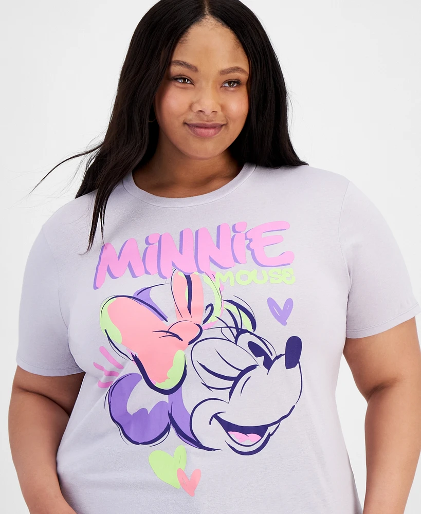 Disney Trendy Plus Minnie Wink Sketch Graphic T-Shirt