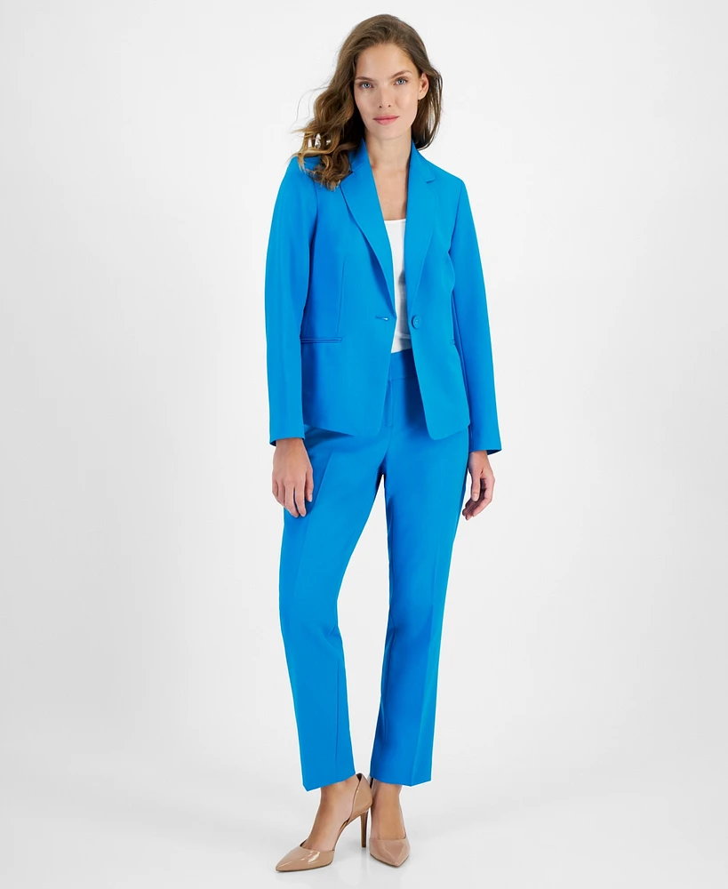 Le Suit Women's Crepe One-Button Pantsuit