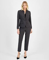 Le Suit Single-Button Blazer and Slim-Fit Pantsuit, Regular Petite Sizes