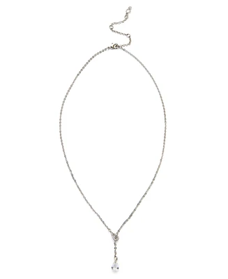 Kleinfeld Faux Stone Pave Prism Lariat Necklace