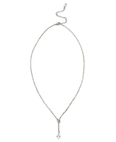 Kleinfeld Faux Stone Pave Prism Lariat Necklace