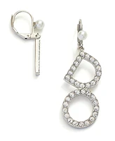 Kleinfeld Faux Stone Pave I Do Mismatch Drop Earrings