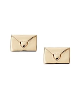 Kleinfeld Gold-Tone Love Letter Stud Earrings