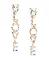 Kleinfeld Faux Stone Pave Love Statement Drop Earrings