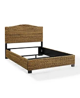 Crosley Serena King Banana Leaf Rattan Bed