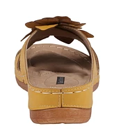 Gc Shoes Women's Joy Flower Rosette Comfort Sandals