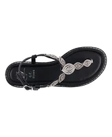 Gc Shoes Women's Cali Embellished T Strap Flat Sandals