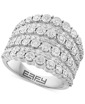 Effy Diamond Multirow Ring (1-3/8 ct. t.w.) in 14k White Gold