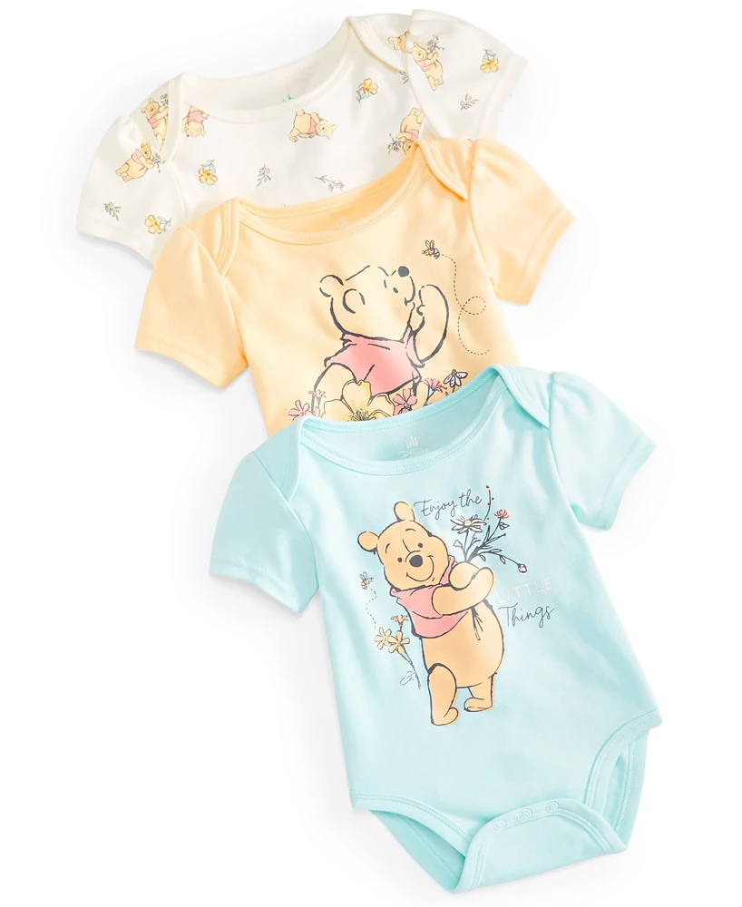Disney Baby 3 Pack Winnie The Pooh  Bodysuits