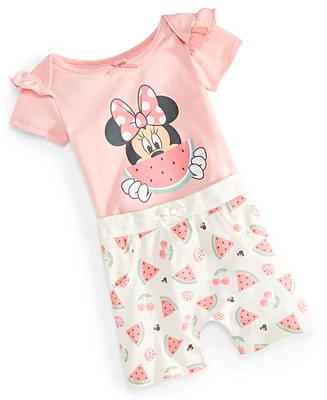 Disney Baby Minnie Mouse Watermelon Bodysuit & Shorts, 2 Piece Set