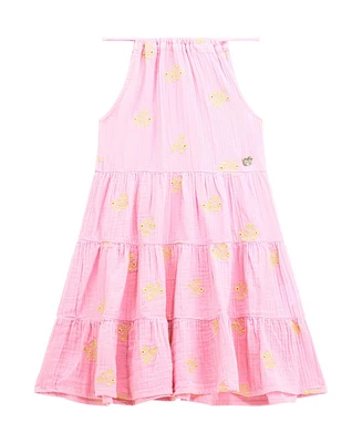 Guess Big Girl Sleeveless Dress with Embroidery