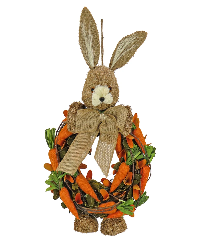 National Tree Company 20" Burlap Bow Bunny Wreath