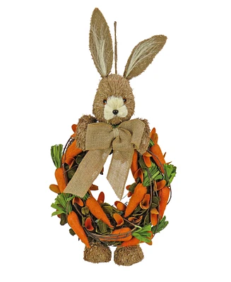 National Tree Company 20" Burlap Bow Bunny Wreath