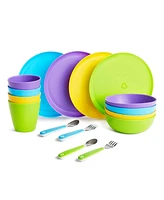 Munchkin 16 Piece Toddler Dining Set, Includes Plates, Bowls, Cups, Forks and Spoons