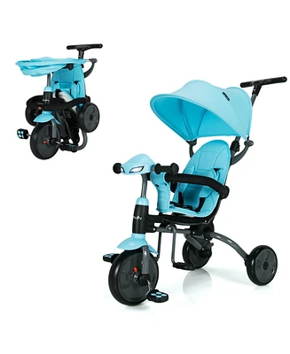 Costway 6-in-1 Folding Baby Tricycle Toddler Bike Stroller