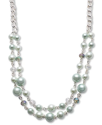 Charter Club Silver-Tone Beaded Layered Necklace, 18" + 2" extender, Created for Macy's