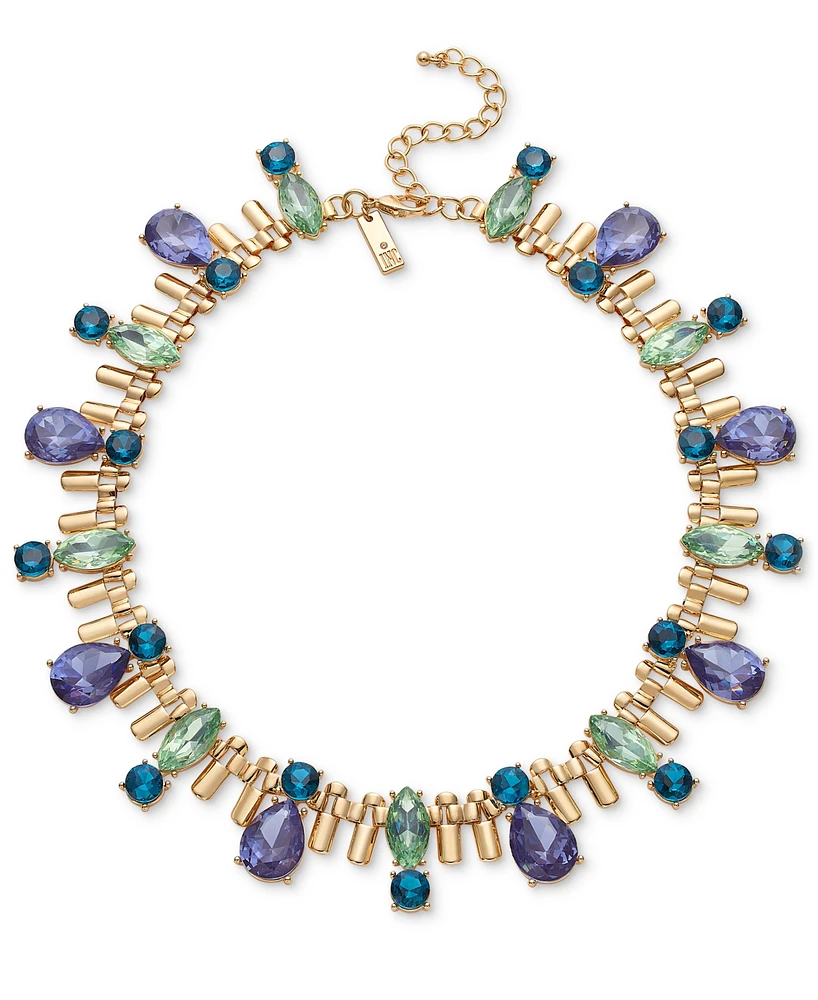 I.n.c. International Concepts Gold-Tone Multicolor Crystal All-Around Statement Necklace, 17" + 3" extender, Created for Macy's