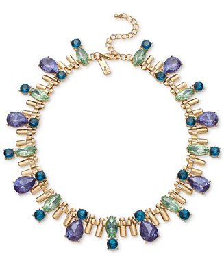 I.n.c. International Concepts Gold-Tone Multicolor Crystal All-Around Statement Necklace, 17" + 3" extender, Created for Macy's