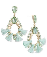 I.n.c. International Concepts Crystal & Tassel Open Drop Earrings, Created for Macy's